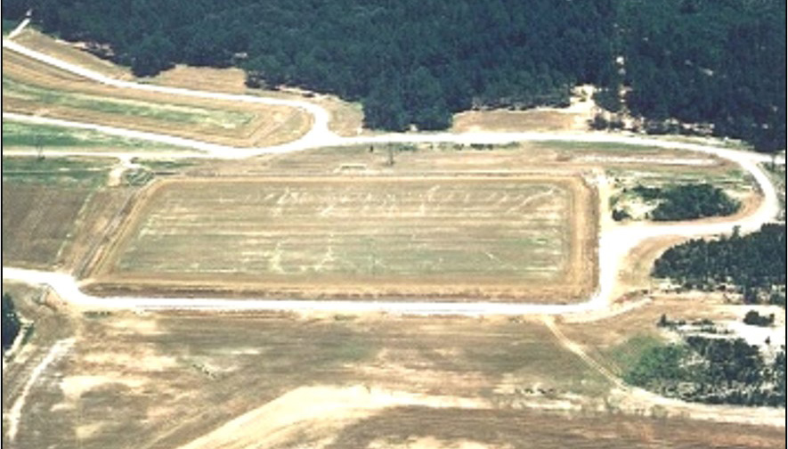 Aerial view of a field