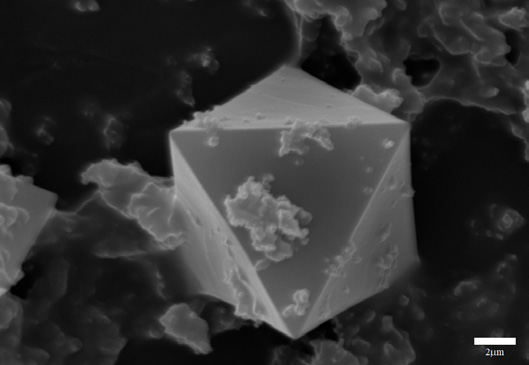  Single crystals of cubic Pu-MOF
(Pu6C72H60O36F12)