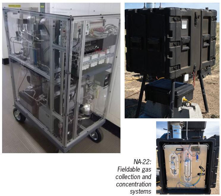 NA-22: Fieldable gas collection and concentration systems