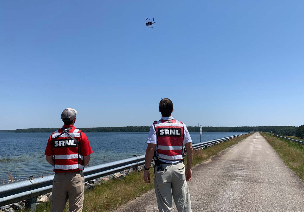 Members of the UAS Team during flight operations.